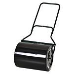 Outsunny Φ50cm Steel Garden Lawn Roller Push Pull W/ Fillable Cylinder Water Sand Plug Lawn Flatten Seed Sow Rolling Drum W/ Handle