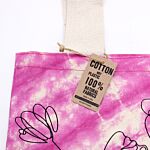 Tye-dye Cotton Bag (6oz) - 38x42x12cm - Lotus Buddha - Blue - Natural Handle