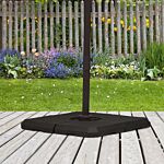 Outsunny Hd Polyethylene Sand Or Water Fillable Parasol Base Black