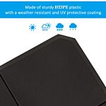 Outsunny Hd Polyethylene Sand Or Water Fillable Parasol Base Black