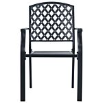 Vidaxl Stackable Garden Chair Set 5 Pcs Anthracite Powder-coated Steel