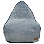 Teardrop Drop Bean Bag Chair Beanbag Blue Gaming Chair Modern Denim Beliani