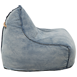 Teardrop Drop Bean Bag Chair Beanbag Blue Gaming Chair Modern Denim Beliani