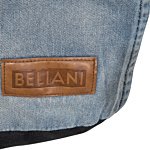 Teardrop Drop Bean Bag Chair Beanbag Blue Gaming Chair Modern Denim Beliani