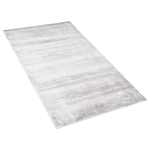 Area Rug Light Grey Viscose 80 X 150 Cm Tufted Low Pile Modern Beliani