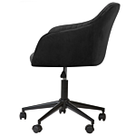 Office Swivel Chair Black Velvet Height Adjustable Beliani