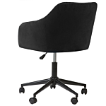 Office Swivel Chair Black Velvet Height Adjustable Beliani