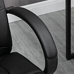 Vinsetto High Back Swivel Chair, Pu Leather Executive Office Chair With Padded Armrests, Adjustable Height, Tilt Function, Black