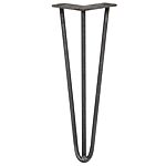 4 X 14" Hairpin Legs - 3 Prong - 10mm - Raw Steel