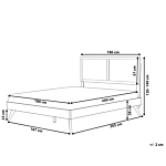 Eu Super King Size Bed Dark Mdf 6ft Frame With Headrest And Slatted Base Beliani