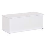 Homcom Wooden Storage Box Clothes Toy Chest Bench Seat Ottoman Bedding Blanket Trunk Container With Lid - White