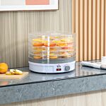 Homcom 5 Tier Food Dehydrator, 245w Food Dryer Machine With Adjustable Temperature Control For Drying Fruit, Meat, Vegetable, Jerky And Pet Treat