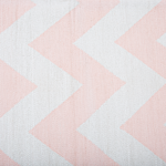 Area Rug Carpet Pink And White Polyester Fabric Chevron Pattern Rectangular 140 X 200 Cm Beliani