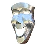 Silver Metal Wall Decor, Medium Face