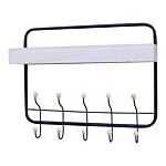 Wall Hanging Shelf With Coat Hooks