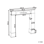 Fireplace Mantel White Paulownia 104 X 18 X 98 Cm Fireplace Surround Ornated Carved Classic Traditional Living Room Beliani