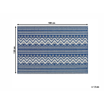 Outdoor Rug Mat Blue Synthetic 120 X 180 Cm Eco Friendly Scandinavian Modern Minimalist Beliani