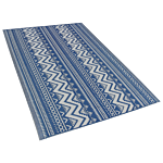 Outdoor Rug Mat Blue Synthetic 120 X 180 Cm Eco Friendly Scandinavian Modern Minimalist Beliani