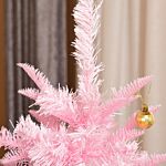 Homcom 5ft Pop-up Artificial Christmas Tree Holiday Xmas Holiday Tree Decoration With Automatic Open For Home Party, Pink