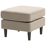 3-seater Beige With Ottoman Footstool Upholstered Mid Century Beliani