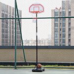 Homcom Outdoor Basketball Hoop Stand Portable Sturdy Rim Adjustable Height From 258-314 Cm W/ Wheels, Stable Base