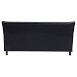 Slatted Bed Frame Dark Grey Polyester Fabric Upholstered Wooden Legs Tufted Headboard 5ft3 Eu King Size Modern Design Beliani