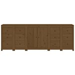 Vidaxl Sideboard Honey Brown 230x35x80 Cm Solid Wood Pine