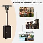 Outsunny 12kw Patio Gas Heater Freestanding Outdoor Garden Heating Rattan Furniture Wicker Table Top