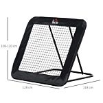 Homcom Football Training Net, Adjustable Angle Pitch Back Training Rebounder Net, Target Goal W/ Quick Folding Design