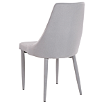 Set Of 2 Dining Chairs Grey Fabric Upholstered Seat And Legs Kitchen Chairs Beliani