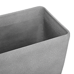 Plant Pot Grey Stone Flower Planter 60 X 27 X 41 Cm Modern Minimalistic Outdoor Indoor Decor Accessories Beliani