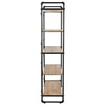 Vidaxl Bookcase Solid Firwood And Steel 120x42x180 Cm