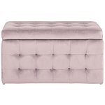 Ottoman Pink Velvet Tufted Upholstery Bedroom Bench With Storage Beliani