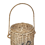 Toilet Paper Holder Natural Rattan 65 Cm With Handle Metal Frame Bathroom Accessories Boho Design Beliani