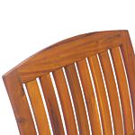 Outsunny Garden Acacia Wood Rocking Chair Deck Indoor Outdoor Porch Seat Rocker With Cushion