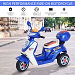 Homcom Electric Ride On Toy Tricycle Car-blue