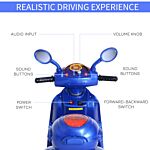 Homcom Electric Ride On Toy Tricycle Car-blue