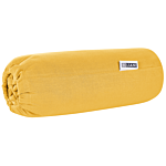 Fitted Sheet Mustard Cotton 200 X 200 Cm Elastic Edging Solid Pattern Classic Style For Bedroom Beliani
