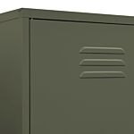 Vidaxl Wardrobe Olive Green 90x50x180 Cm Steel