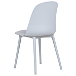 Set Of 2 Dining Chairs Light Blue Synthetic Padded Seat Kitchen Seats Modern Minimalist Living Room Beliani