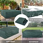 Outsunny Large Patio Garden Furniture Set Cover 600d Oxford Square Waterproof - 230l X 230w X 70h Cm