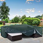 Outsunny Large Patio Garden Furniture Set Cover 600d Oxford Square Waterproof - 230l X 230w X 70h Cm