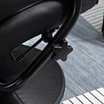 Homcom Manual Sofa Reclining Armchair Pu Leather Massage Recliner Chair And Ottoman, Black