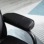 Homcom Manual Sofa Reclining Armchair Pu Leather Massage Recliner Chair And Ottoman, Black