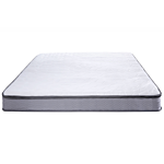 Pocket Spring Mattress White With Grey Fabric Super King Size 6ft Medium Firm Beliani