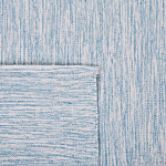 Rug Blue Cotton 140 X 200 Cm Rectangular Hand Woven Modern Minimalistic Beliani