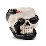 Ceramic Shaped Oil Burner - Coiled Snake And Skull