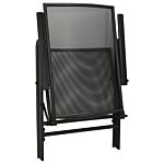 Vidaxl Reclining Garden Chair Set 5 Pcs Anthracite Powder-coated Steel