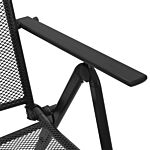 Vidaxl Reclining Garden Chair Set 5 Pcs Anthracite Powder-coated Steel