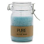 Pure Olive Wax Jar Candle 120x70 - Turquoise